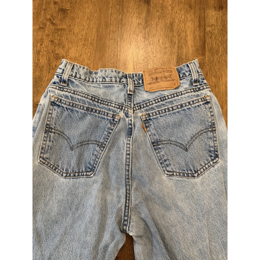 Vintage 1997 Levi's 912 Light Wash Orange Tab Made In USA Jeans Womens 11 Short